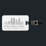 Philadelphia Stylized City Skyline Luggage Tag<br><div class="desc">A unique luggage tag representing the beautiful city of Philadelphia,  Pennsylvania.  This tag features a stylized illustration of the city's unique skyline with its name underneath.</div>