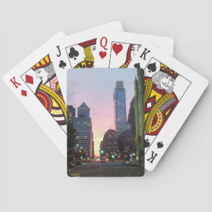 Philadelphia Sunset Bicycle Playing Cards