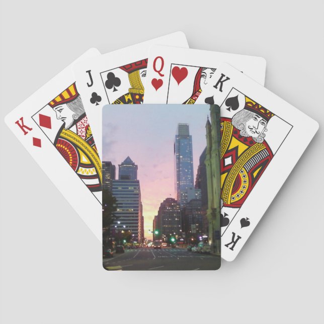 Philadelphia Sunset Playing Cards (Back)