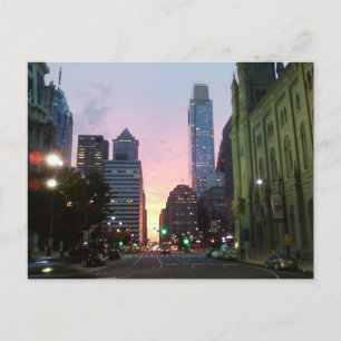 Philadelphia Sunset Postcard