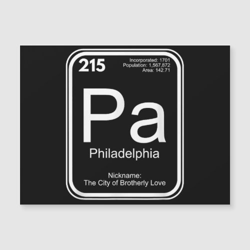 Philadelphia T_Shirt Periodic Table Brotherly Love