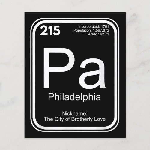 Philadelphia T_Shirt Periodic Table Brotherly Love