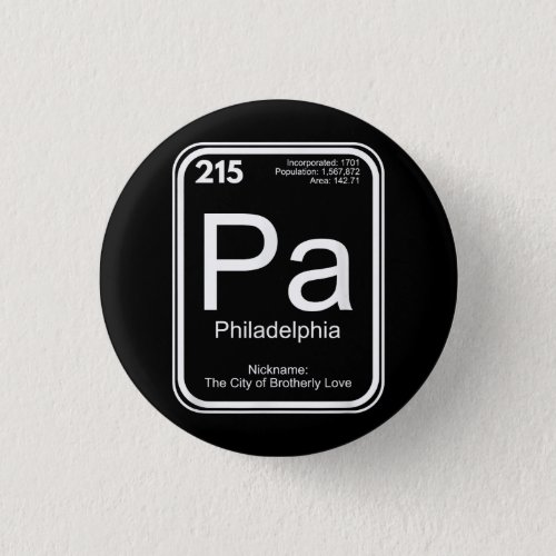 Philadelphia T_Shirt Periodic Table Brotherly Love Button