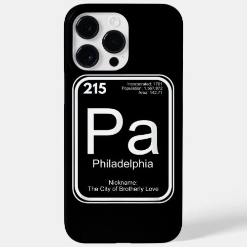 Philadelphia T_Shirt Periodic Table Brotherly Love Case_Mate iPhone 14 Pro Max Case