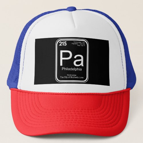 Philadelphia T_Shirt Periodic Table Brotherly Love Trucker Hat