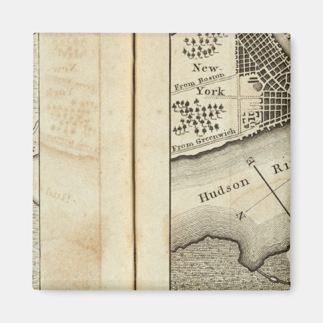 Philadelphia to New York Road Map Magnet (Front)