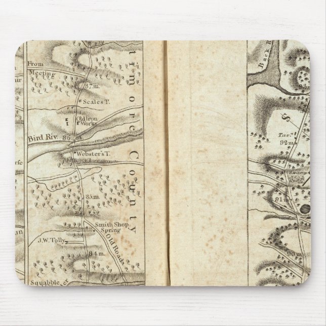 Philadelphia to Washington Road Map 3 Mouse Pad (Front)