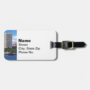 Philadelphia - Tugboat by Philadelphia Skyline II Luggage Tag
