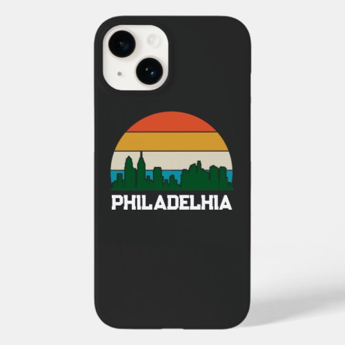 Philadelphia Vintage City Sunset Iphone 14 Case