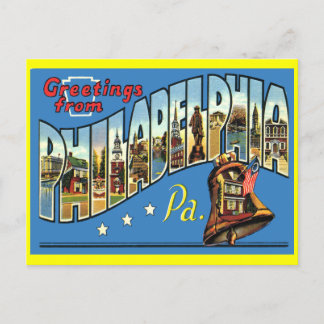 Philadelphia Vintage Greeting Postcard