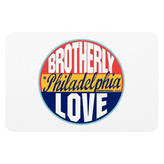 Philadelphia Vintage Label Magnet (Horizontal)