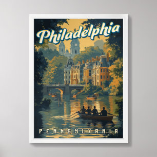 Philadelphia - Vintage Pennsylvania Framed Art