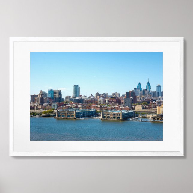 Philadelphia Waterfront Framed Art (Framed Front)