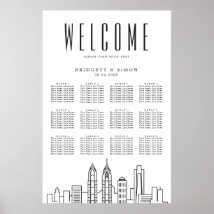 Philadelphia Wedding 12 Table Seating Chart