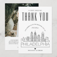 Philadelphia Wedding | Thank You + Photo Card