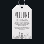 Philadelphia Wedding | Welcome Message Gift Tags<br><div class="desc">Special welcome gift tags tailored specifically to your wedding event in the beautiful city of Philadelphia,  Pennsylvania.</div>