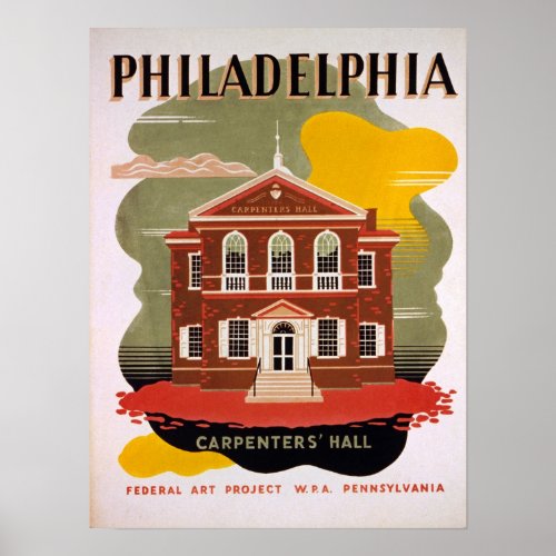 Philadelphia WPA Vintage Poster
