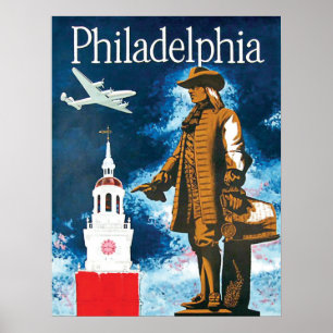 Philadephia, monument and the tower poster