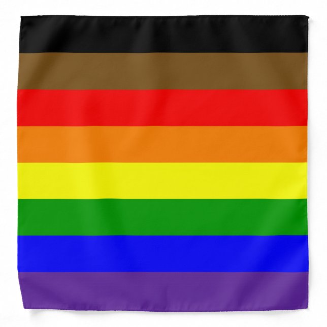 Philadephia Rainbow Pride Flag Bandana (Front)