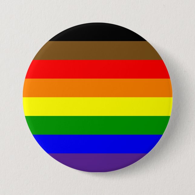 Philadephia Rainbow Pride Flag Button (Front)