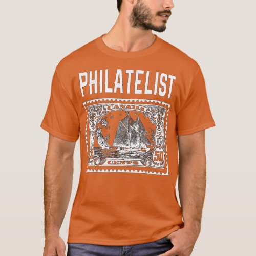 Philatelist Tshirt Stamp Collector Loves Collectin