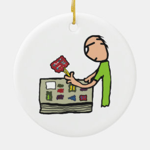 Philately Stamp Collecting Ceramic Ornament