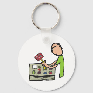 Philately Stamp Collecting Keychain