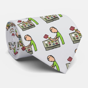 Philately Stamp Collecting Neck Tie