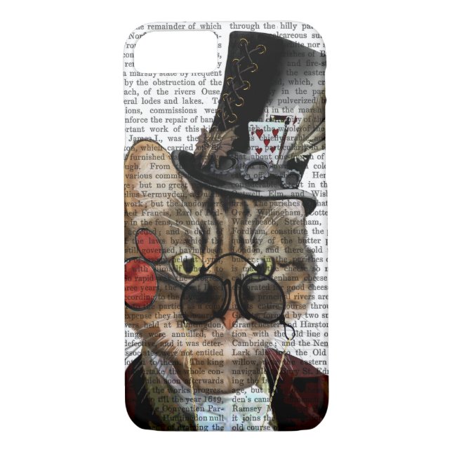 Phileas Feline Steampunk Cat & Top Hat 2 Case-Mate iPhone Case (Back)