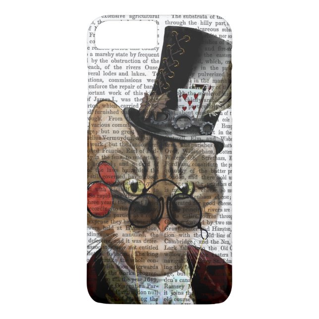 Phileas Feline Steampunk Cat & Top Hat 2 Case-Mate iPhone Case (Back)