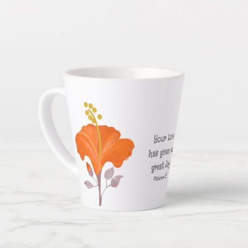 Philemon 17 Christian Tropical Hibiscus Flower  Latte Mug