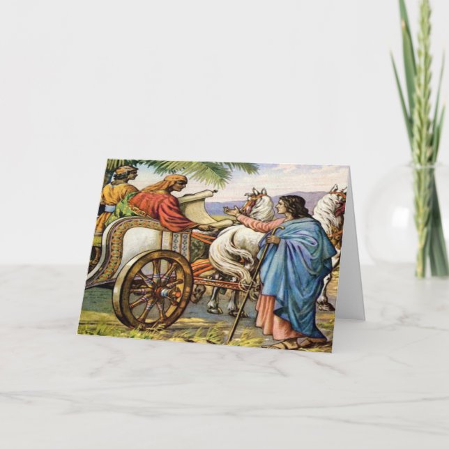 philip and the man in a chariot Greeting card (Front)
