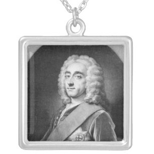 Philip Dormer Stanhope, engraved by John Simon Silver Plated Necklace