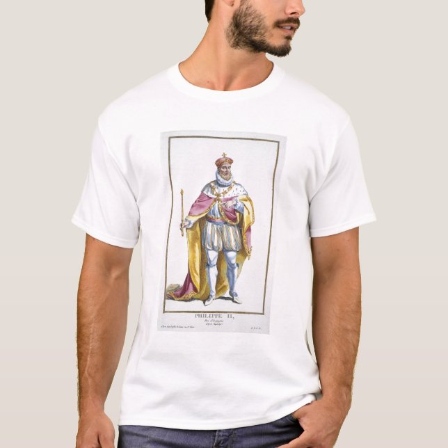 Philip II (1527-98) King of Spain from 'Receuil de T-Shirt (Front)
