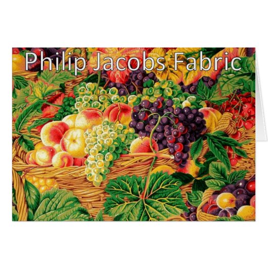 Philip Jacobs Fabric, Market Baskets Card. (Front Horizontal)