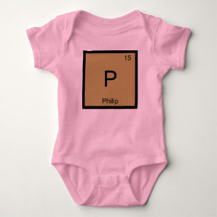 Philip Name Chemistry Element Periodic Table Baby Bodysuit