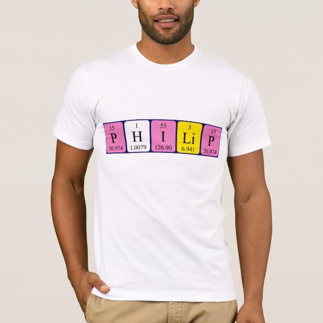 Philip periodic table name shirt (Front)