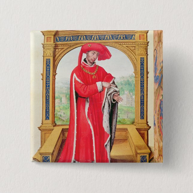 Philip the Good  Duke of Burgundy Pinback Button (Front)