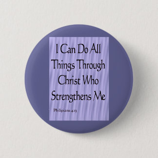 Philipians 4:13 pinback button