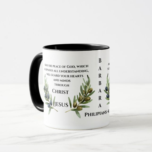 Philipians 4:7 Peace of God Mug (Front Left)