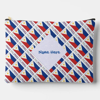 Philipines Flag Blue Personalized Accessory Pouch