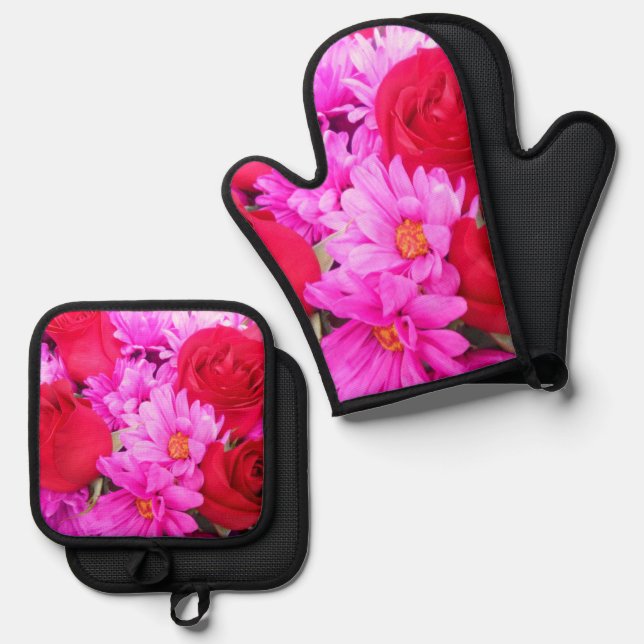 Philippa Oven Mitt & Pot Holder Set (Front/Back)