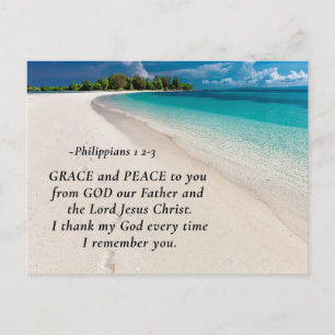 Philippians 1:2 Grace and Peace to You Bible Verse Postcard