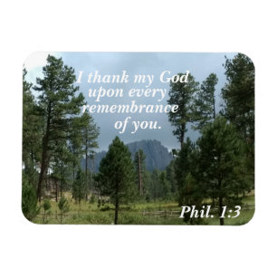 Philippians 1:3 I thank my God upon every Magnet