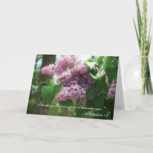 Philippians 1:3 Mother's Day Lilacs Card