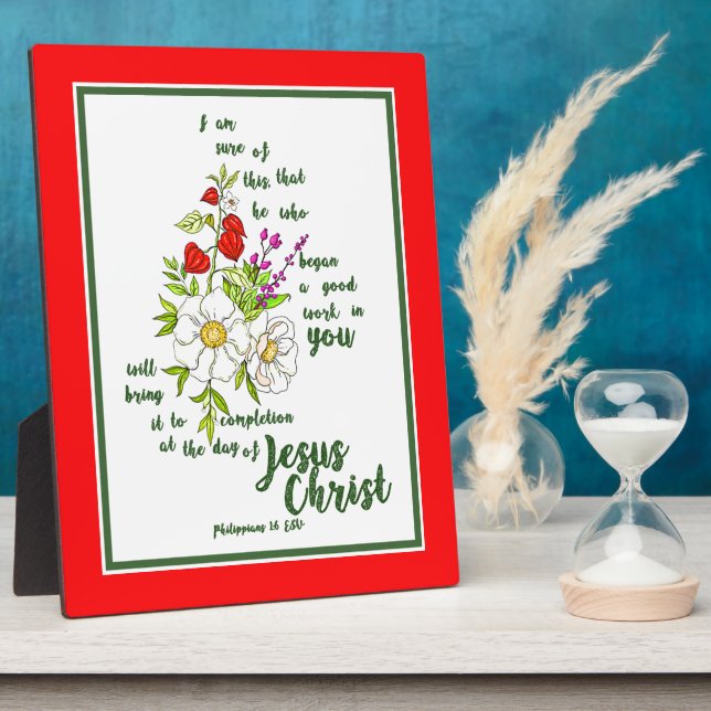 Philippians 1:6 plaque (Side)