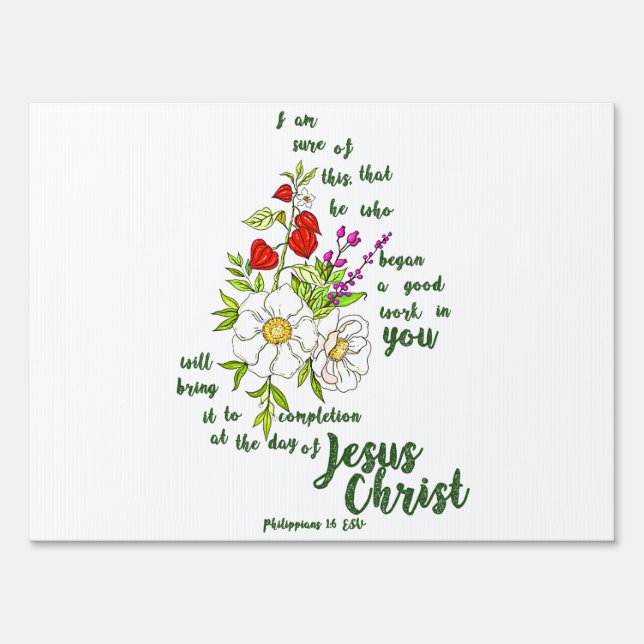 Philippians 1:6 sign (Front)