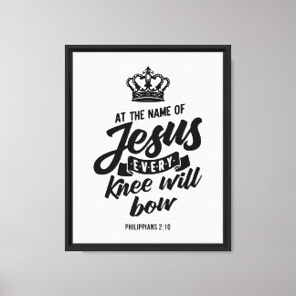 Philippians 2:10 canvas print