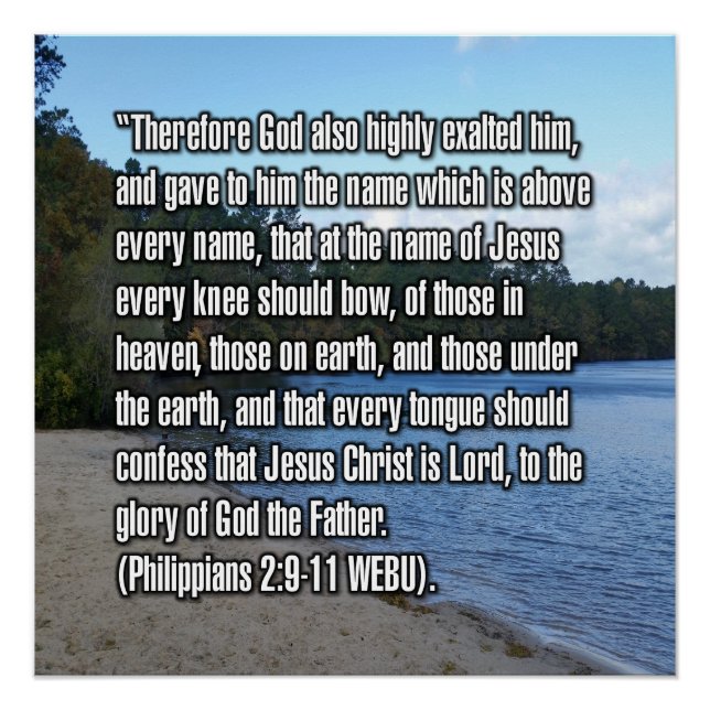 Philippians 2:9-11 WEBU Poster (Front)
