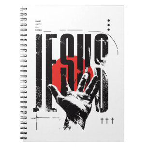 Philippians 2:9 Name Above All Names Retro Grunge Notebook